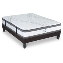 Maison Aubertin - Ensemble Matelas Signature Ressorts ensachés Accueil mémoire et sommier en kit - 140 x 190 cm