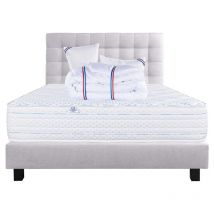 Blumie - Ensemble Matelas Thermotec (24 cm),Tête de Lit, Sommier (20cm),Couette et Oreiller, 160x200cm