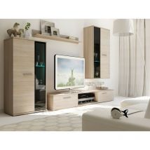 Ensemble meuble tv salsa 159 cm en plusieurs couleurs - Couleur: Chêne - Sans Buffet