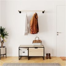 Mob-in - Ensemble meubles d'entrée banc + barre de penderie wilko