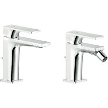 Nobili - Ensemble mitigeur lavabo et bidet à économie d'énergie Seven SEVEN1CR