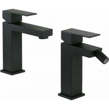 Ponsi Rubinetteria - Ensemble mitigeur lavabo et bidet noir mat Ponsi Italia r KITITALIAR1NO