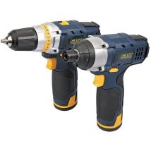 GMC - Duo Visseuse a Chocs et Perceuse 12V sans fil 2 Batteries