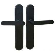 Cadap - Ensemble Poignée Porte Meudon Cle i Noir Aluminium