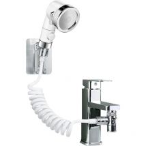 Ensemble Pommeau Douche pour Lavabo Douchette Adaptable sur Robinet Flexible de Robinet de Cuisine,Douchette de Salle de Bain Parfait pour Laver les