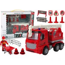Ensemble Pompier Grue Panneaux Routières Pompier