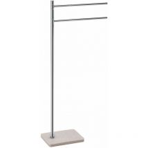 Ensemble Porte-Serviettes Deux Barres Avec Base Et Résine Beige Re