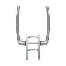 Hoppe - Ensemble pour coulissant levant New York double int./ext. à cylindre ép.75/80 aspect inox F9 C10x128 - 11640169