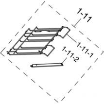 Ensemble rail téléscopique coté gauche