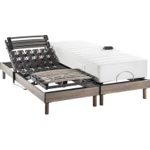 Deko Dream - Ensemble relaxation électrique physiomax - matelas + sommiers 2x80x200 cm - Ressorts ensachés ergo 6