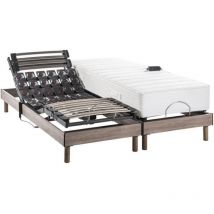 Ensemble relaxation électrique physiomax - matelas + sommiers 2x90x200 cm - Ressorts ensachés Deko Dream ergo 6
