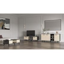 Demeyere - Ensemble Salon - Enfilade, Buffet Haut, Table Basse - Kent- Chene De Fil / Sidewalk