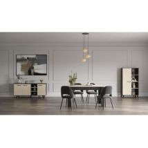 Demeyere - Ensemble Séjour - Enfilade, Buffet Haut, Table - Kent - Chene De Fil / Sidewalk
