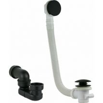 Vicario - Ensemble siphon et colonne de vidange de couleur noir mat kit 6