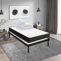 Iztoss - Ensemble sommier et matelas 90x190 cm, Lit Ensemble avec oreiller et couette