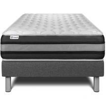Vitalit - Ensemble matelas sommier vitalspring zen 90 x 200 - Couleur: Gris