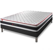Ensemble matelas sommier Energy 140 x 200 cm - Couleur : Noir