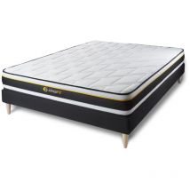 Sleepfit - Ensemble matelas sommier Soft 140 x 190 cm - Couleur : Noir