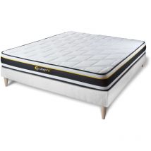 Sleepfit - Ensemble matelas sommier Soft 160 x 200 cm - Couleur : Blanc
