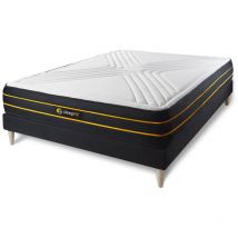 Sleepfit - Ensemble matelas sommier Ultra 140 x 200 cm - Couleur : Noir