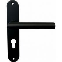 Ensemble sur plaques 'maxi vienna' noir inox 304 Klose Besser Noir - Gauche - Trou Cylindre