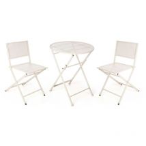 Ibergarden - Table avec 2 chaises White