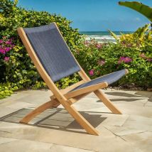 Wanda Collection - Fauteuil de jardin lounge en corde dark grey Jala