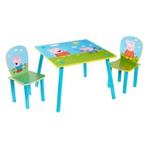 Kidsaw - Ensemble table et deux chaises Peppa Pig joue dans la boue Splish Splash Splosh