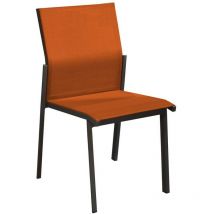 Proloisirs - Lot De 2 Chaises Delia Chaise Empilables Alu/Tpep - Graphite/Paprika