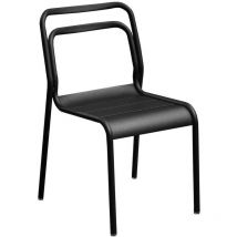 Proloisirs - Lot De 2 Chaises Eos Chaise Empilables Alu - Noir