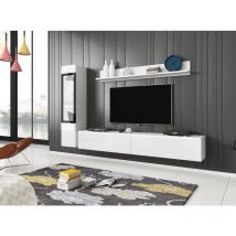 Ensemble de meubles de salon vera i, ensemble de meubles de salon, sans éclairage led, couleur blanc/blanc brillant
