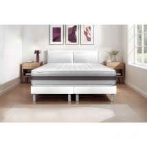 Vitalit - Ensemble matelas sommier vitalmemo back 2x90 x 200 - Couleur: Blanc