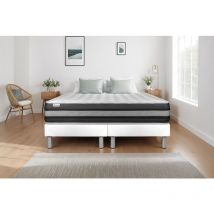 Vitalit - Ensemble matelas sommier vitalspring zen 2x100 x 200 - Couleur: Blanc