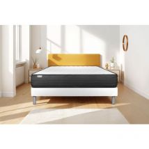 VITALIT Matratzen-Set 135 x 190 cm – 20 cm dick – Hochdichter Polyurethanschaum – viskoelastischer Schaum – mikroperforierter Bezug