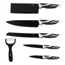 Couteaux Set de 6 couteaux Swiss noir Cecotec Noir