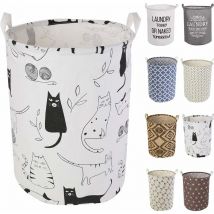 Ensoleille - 19,7' Paniers à Linge, Paniers à Linge Pliable Grand Bac de Rangement en Tissu Corbeille à Linge pour Organiser Chambre d'enfants,