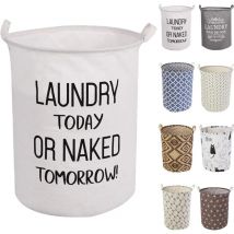 Ensoleille - 19,7' Paniers à Linge, Paniers à Linge Pliable Grand Bac de Rangement en Tissu Corbeille à Linge pour Organiser Chambre d'enfants,