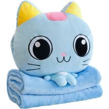 3 en 1 Oreiller Multifonctionnel et réchauffeur et Couverture de Mains Cute Bear Creative Adultes Enfants 40cm Farcis en Peluche (LBcat)