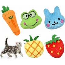 5 Pièces Jouets à l'herbe à Chat, Cataire Jouets Chat Peluche Catnip Jouets Cataire Interactive Jouets à Mâcher pour Chaton Kitty Chat
