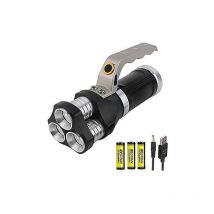 Ensoleille - Torche rechargeable, 5000 Lumens Torche Ultra Puissante Torche 3 x Xml-t6 Led Portable Lantern Lampe de Poche Torche à Main Pour Ménage,