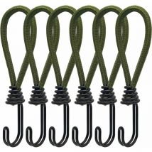 6pcs Tendeur en caoutchouc avec crochets en spirale pour Tentes, bâches, bannières en PVC, pavillons, trampolines, voile d'ombrage