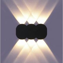 Ensoleille - Applique Murale Interieur 6W led Moderne, Éclairage Mural Rectangulaire Up Down Spot, Lampe Murale en Aluminium Lumière Blanc Chaud