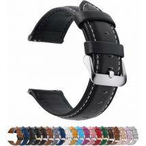 Ensoleille - Bracelet Cuir Montre Femme Homme Fixation Rapide, Axus Series Watch Bracelet de Remplacement Cuir de Veau véritable avec Fermoir en