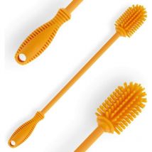 Ensoleille - Brosse de Nettoyage en Silicone avec biberon à Long Manche, 31 cm sans bpa, pour biberon, Flacon à Vide, Gourde, Vase, verrerie, Parfait