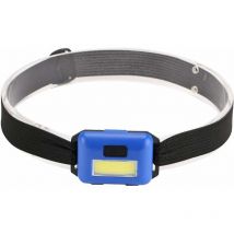 COB LED Lampe Frontale Phare 3 Modes Tête éTanche à La Pluie Torche Tête Lampe De Poche pour Camping en Plein Air Pêche Bleu-Ensoleillé
