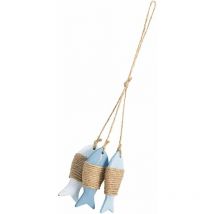 Pendentif poisson en bois, décoration de la mer maritime, couleur 01