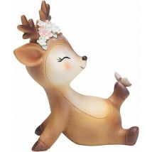 Ensoleille - Figurine de renne Figurine Elk Deer Figurine animal de Noël Figurine de décoration Figurine de Noël Décoration de fête de Noël