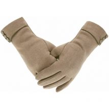 Gants d'automne et d'hiver kaki non polaires gants à doigts complets coupe-vent chauffe-mains par temps froid