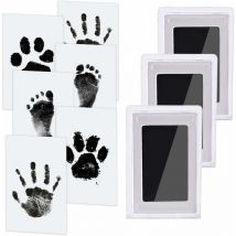 Ensoleille - Kit Empreinte Pieds et Mains Bébé Enfant Empreinte Clean Touch Tampons Bébé Empreinte de Main Empreinte de Pied Enfant Empreinte