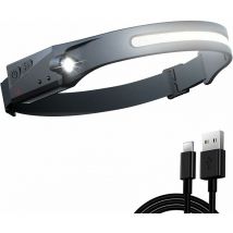 Ensoleille - Lampe Frontale led Rechargeable 230° Sensor Lampe Frontale 5 Modes Phare Léger Lampe Frontale Étanche Lumière Courante pour Enfants